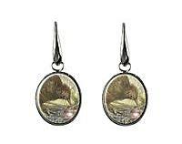 Brown Kiwi 1988 New Zealand Postage Stamp Earrings